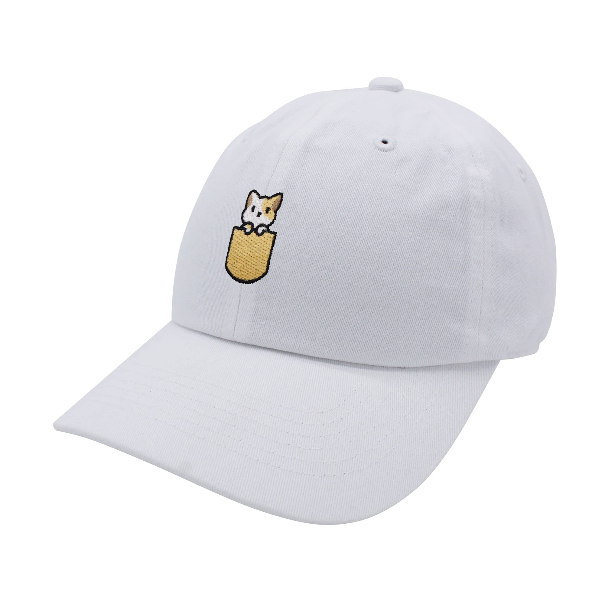JPAK Embroidered Cat Dad Baseball Cap - Adjustable Pocket Hat for Men & Women - Perfect for Outdoor Activities, Casual Wear & Gifts
