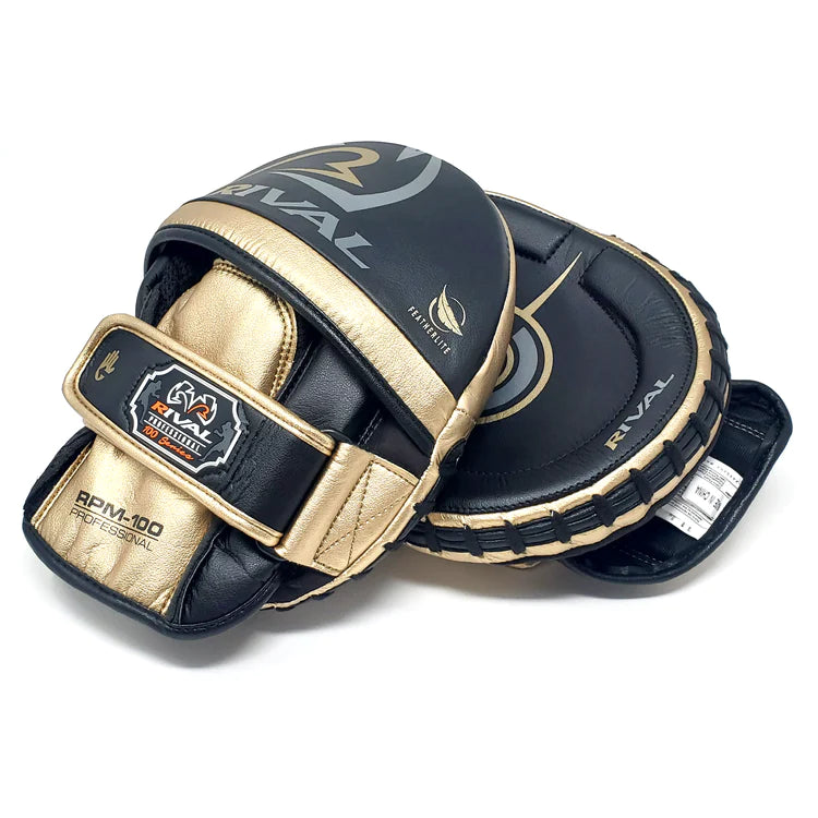 RIVAL RPM100 Professional Punch Mitts - Premium Boxing Training Pads for MMA, Kickboxing & Fitness Workouts - Ideal for Coaches, Fighters & Home Gym Use