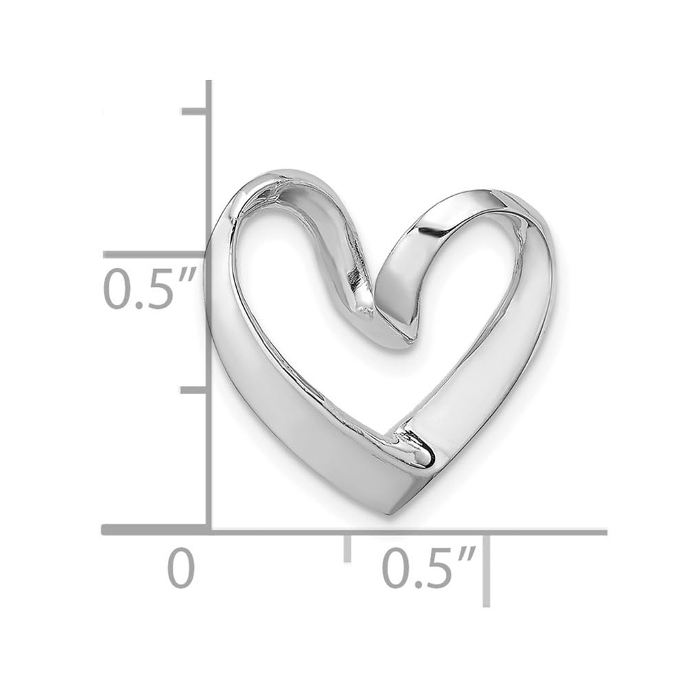 14K Yellow or White Gold Polished Heart Pendant Necklace - Elegant Jewelry Gift for Women, Perfect for Valentine's Day, Anniversary & Special Occasions