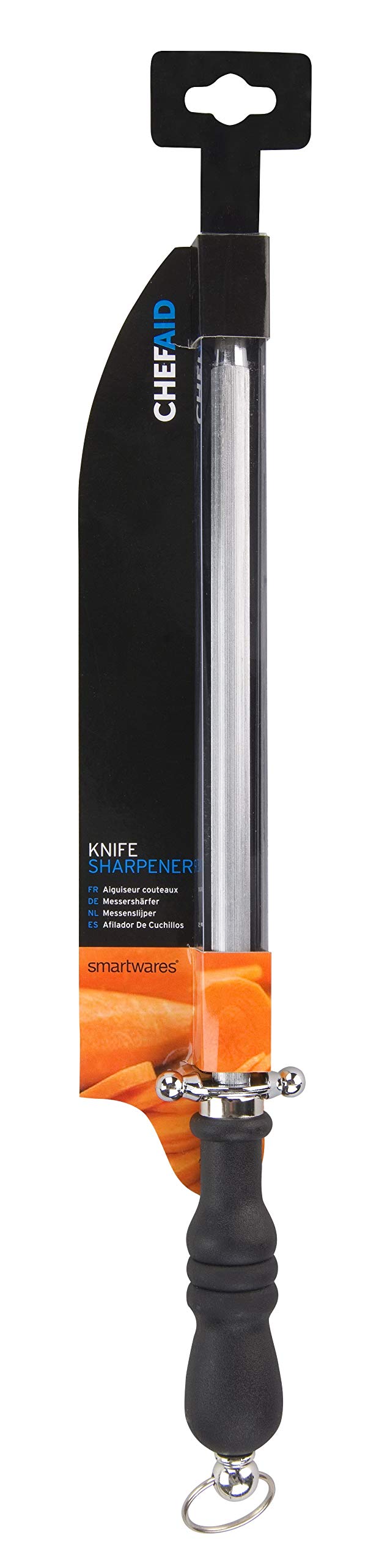 ChefAid Professional Stainless Steel Knife Sharpener - 3-Stage Sharpening System for Kitchen, Hunting & Pocket Knives | Durable & Easy to Use | Perfect for Home Chefs, Camping & Outdoor Cooking