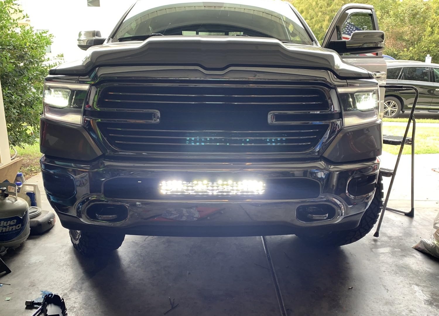 20-Inch LED Light Bar for 2019-2024 Dodge RAM Limited | 120W High Power Off-Road Light with Mounting Brackets & Wiring Kit | Perfect for Night Driving, Off-Roading & Truck Customization