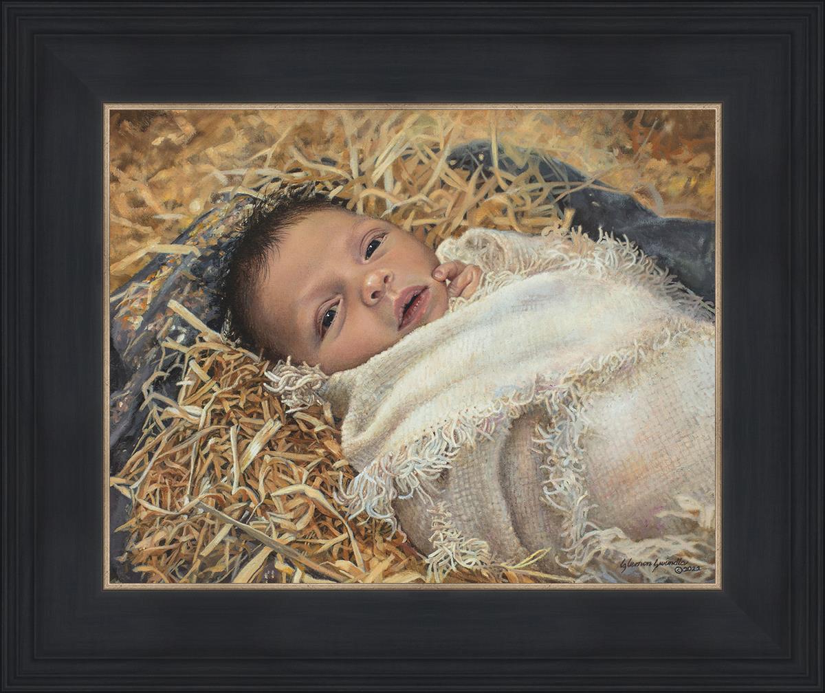 Born This Day by Liz Lemon Swindle - Inspirational Christian Art Print for Home & Office Decor - Perfect for Christmas Gifts & Holiday Wall Art