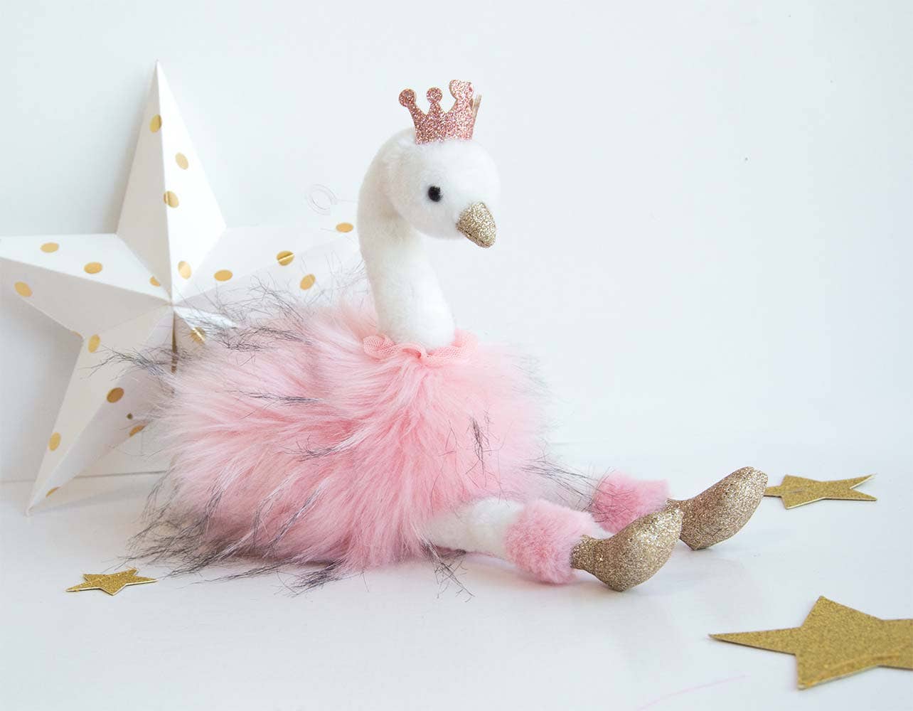 Adorable Pink Swan Plush Toy - Soft & Cuddly Stuffed Animal for Kids & Collectors | Perfect for Gifts, Nursery Decor, and Themed Parties