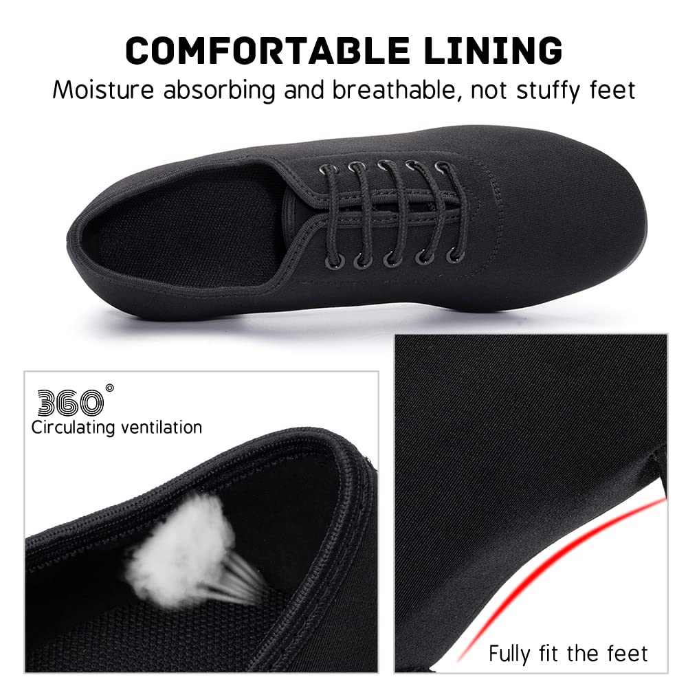 Professional Women's Ballroom Dance Shoes - Breathable Canvas Closed-Toe Salsa Shoes with Low Heel for Latin, Swing & Practice | Perfect for Social Dancing, Performances & Dance Classes