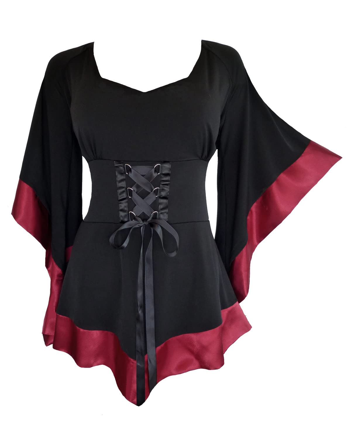 Victorian Gothic Corset Top for Women - Elegant Medieval Courtly Tunic for Halloween, Cosplay & Everyday Wear | Perfect for Renaissance Faires, LARP Events & Gothic Fashion