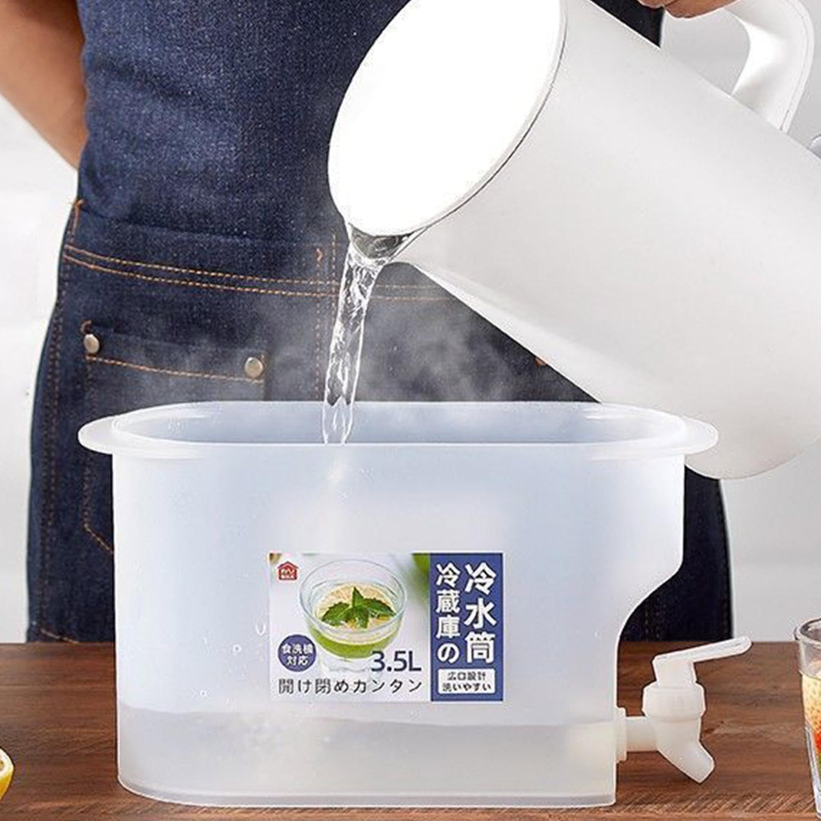 3.5L Insulated Ice Water Dispenser with Spigot - Grand Chilled Beverage Jar for Iced Tea, Lemonade & Cold Drinks - Perfect for Parties, BBQs & Outdoor Events