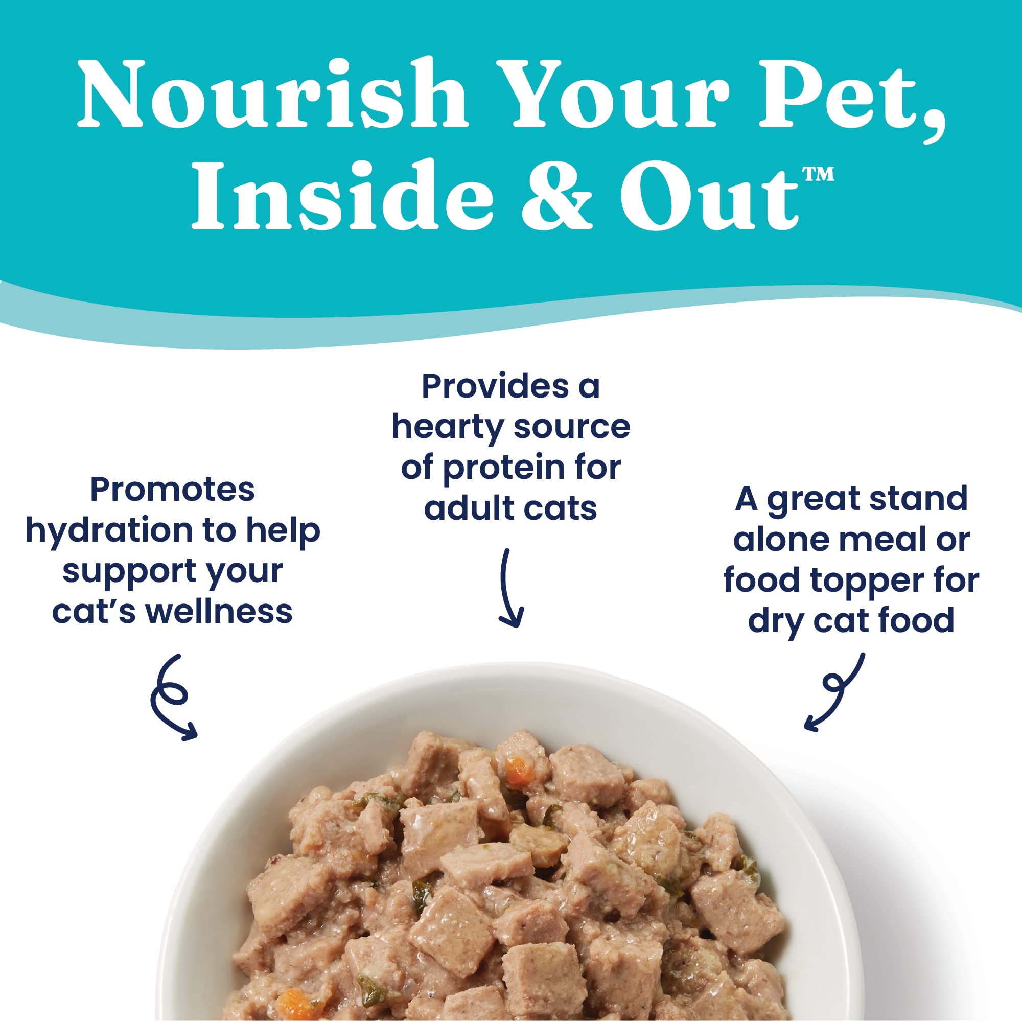 Premium Solid Gold Wholesome Selects Wet Cat Food with Chicken Liver Chunks - Grain-Free Canned Cat Food for Adult & Senior Cats, 24-Pack - Perfect for Weight Management & Picky Eaters