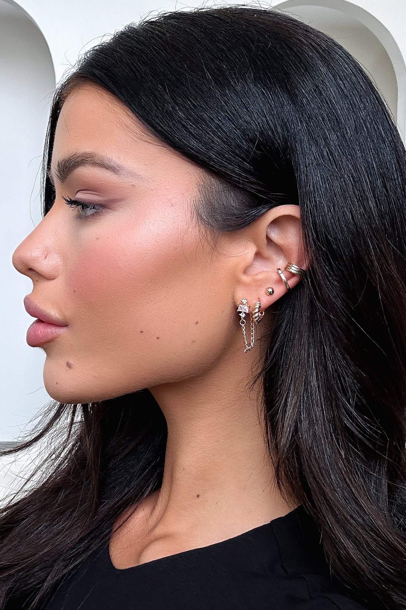 Levi Earrings 5 Pack - Gold Hoop Earrings for Women | Trendy & Stylish Jewelry Set for Everyday Wear, Parties & Gifts