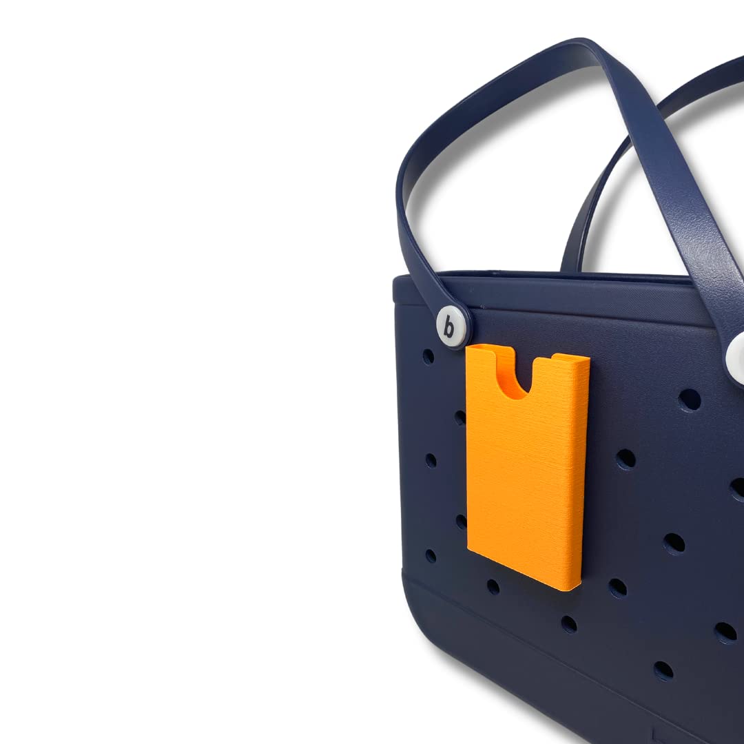 BAGLETS Phone Holder Charm for Bogg Bags | Secure Phone Accessory for Tote Bags | USA-Made Orange Phone Strap | Perfect for Beach, Shopping & Travel