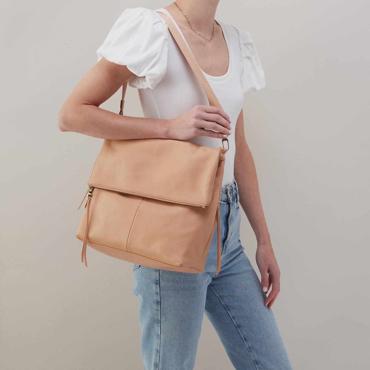 Premium Pebbled Leather Grant Backpack in Porcini Brown - Stylish & Durable Laptop Bag for Work, Travel & College