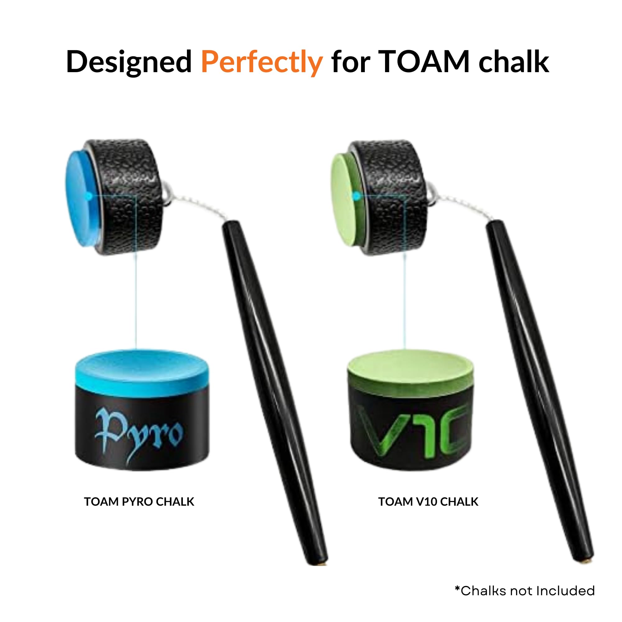 Premium Pro Series Circle Pool Chalk Holder - Compatible with TAOM Pyro & V10 Billiard Chalk - Perfect for Professional Pool Players & Home Game Rooms