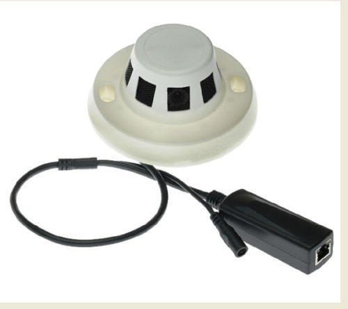 Hidden IP Camera with Smoke Detector Design - Full HD 1080P, PoE Powered, ONVIF Compatible for Home Security & Office Surveillance