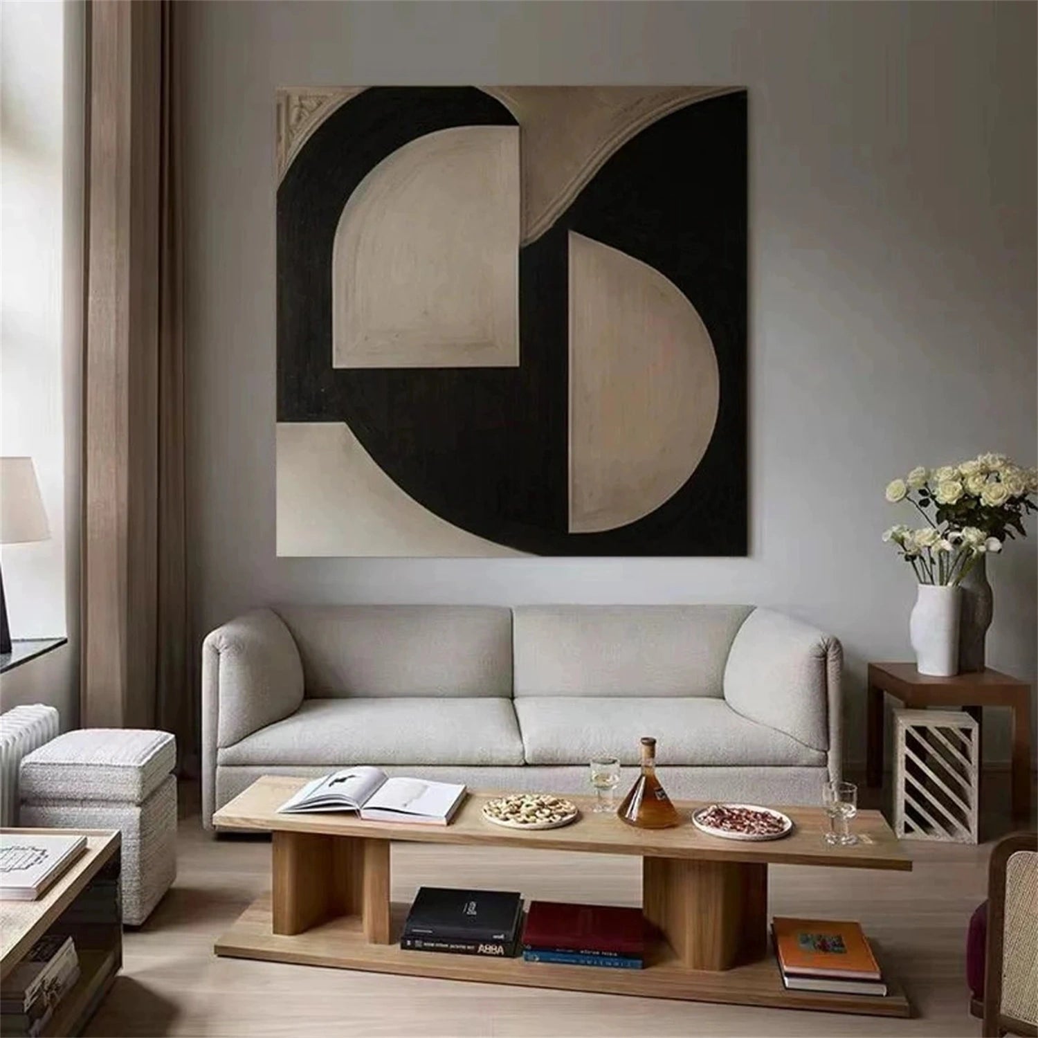 Abstract Painting #AB 280 - Modern Wall Art for Living Room, Bedroom & Office Decor | Large Canvas Artwork for Home & Office