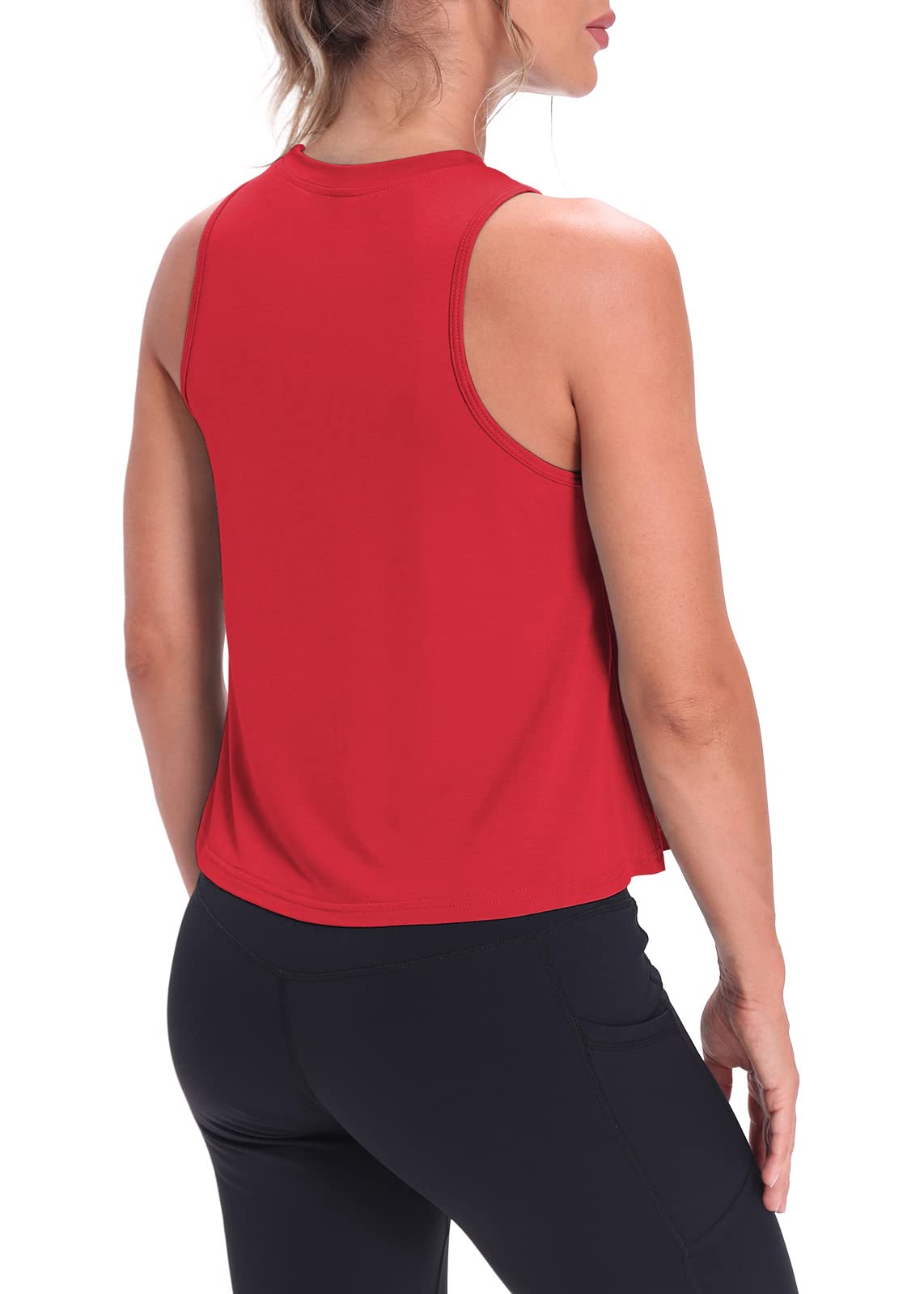 Women's Mippo Crop Tops - Breathable Workout Shirts & Flowy Athletic Tank Tops for Yoga, Running & Gym | Summer Fitness Apparel