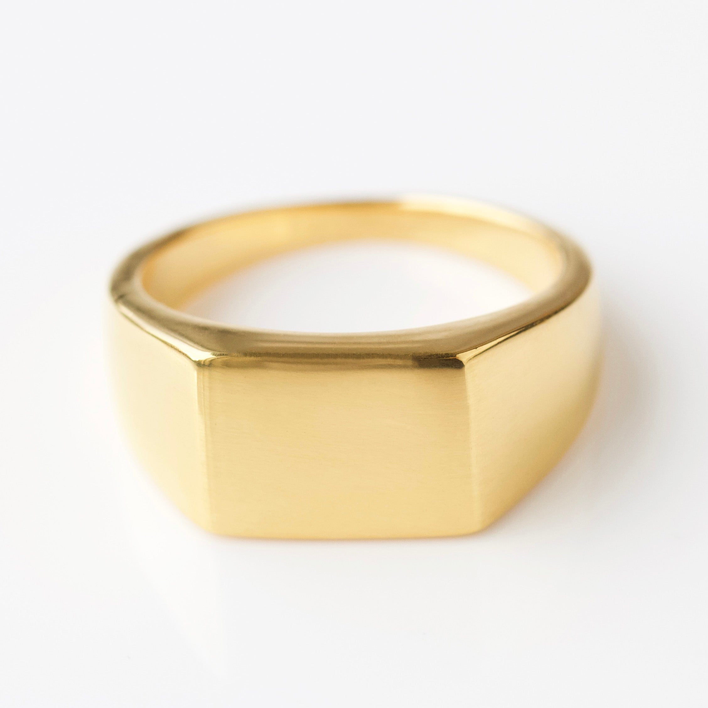 Men's Sterling Silver Square Signet Ring for Engraving - Classic & Elegant Jewelry Gift for Him - Perfect for Weddings, Anniversaries & Special Occasions