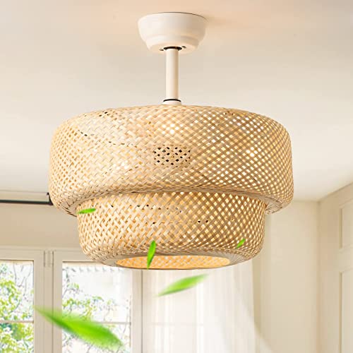 20 Inch boho caged Fandelier Ceiling Fan with Light