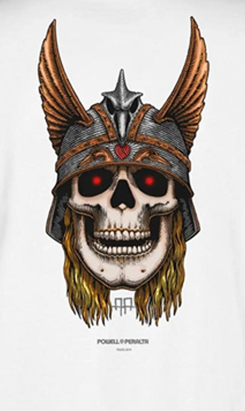 Powell Peralta Anderson Skull Graphic Men's T-Shirt - White Cotton Tee for Skateboarding & Streetwear Fashion