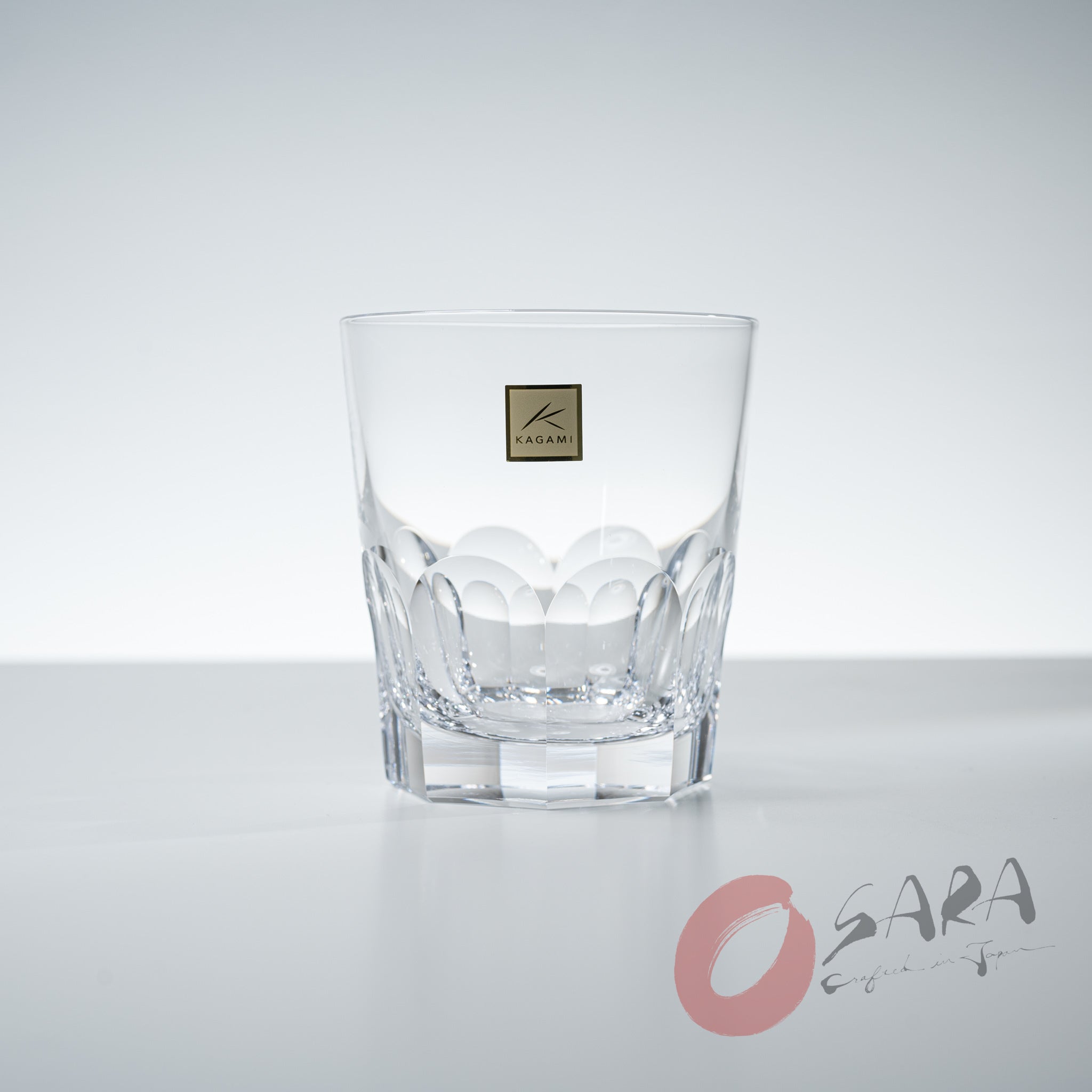 Premium KAGAMI Crystal Japanese Handmade Whiskey Glass Set - 280ml Elegant Tumbler for Bourbon, Scotch & Whiskey - Perfect for Home Bar, Gifts & Special Occasions