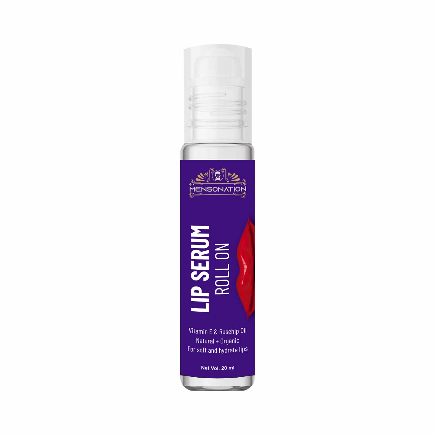 Mensonation Lip Serum Roll-On for Men - Hydrating & Softening Lip Care, Enhances Natural Lip Color, Suitable for All Skin Types, 15ml (2 Pack) - Perfect for Daily Use, Travel, and Grooming Routine