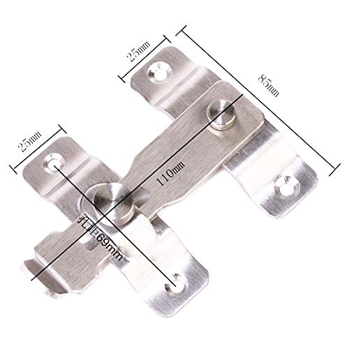 Stainless Steel Barn Door Latch Sliding Lock - Heavy Duty Hasp Lock for Barn Doors, Windows, Cabinets, Garage & Shed Gates | Secure Flip Latch with Safety Barrel Bolt | Perfect for Home Security, Farm Use & Outdoor Storage Protection