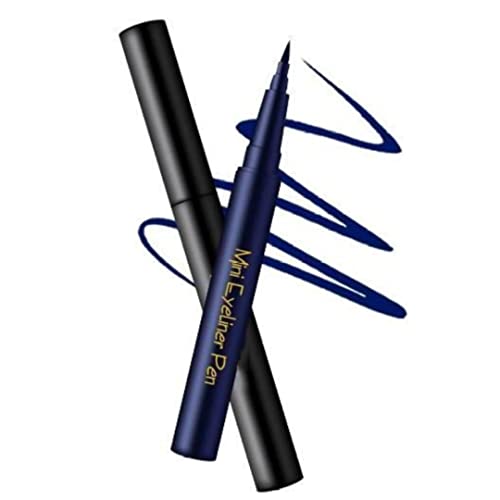 Random-Mac Black & Blue Mini Pen Eyeliner - Waterproof Smudge-Proof Eyeliner for Precise Lines & Winged Looks - Perfect for Everyday Makeup & Party Looks