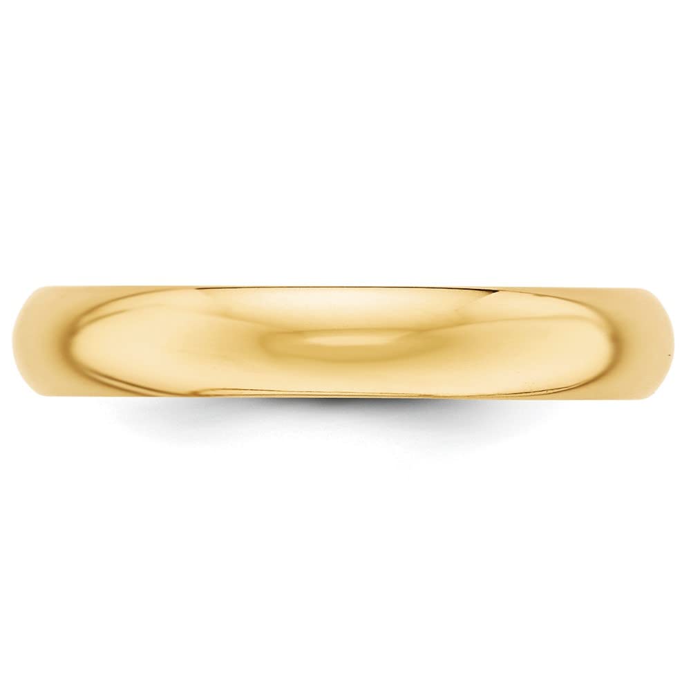 10K Yellow Gold 4mm Half Round Wedding Band Ring for Women - Elegant Bridal Engagement Ring, Fine Jewelry Gift for Her - Perfect for Proposals, Anniversaries & Special Occasions
