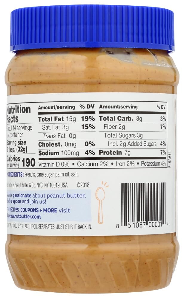 Peanut Butter & Co Smooth Operator Peanut Butter - 16 Oz Jars (6 Pack) | Creamy Spread for Sandwiches, Baking & Healthy Snacks