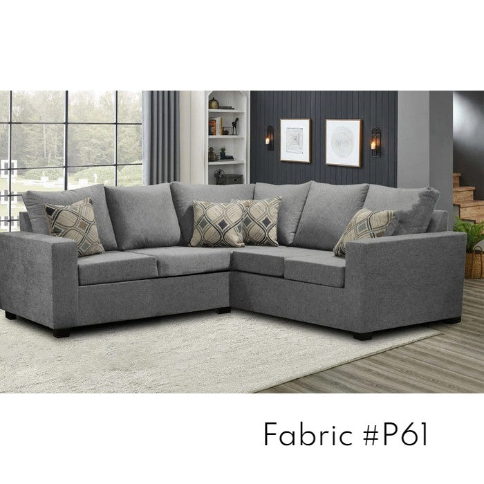 Premium Canadian-Made 2x2 Sectional Sofa with 17 Fabric Choices - Perfect for Living Rooms, Family Gatherings & Cozy Home Decor