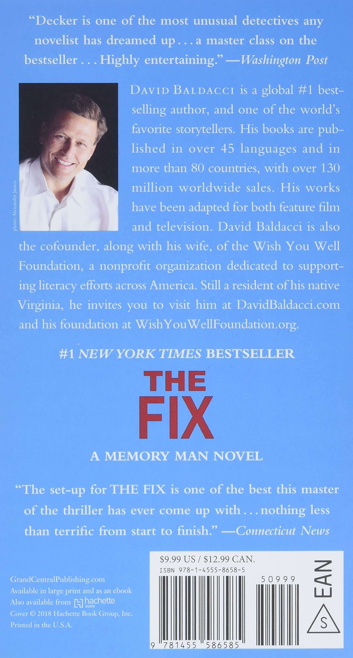 The Fix (Memory Man Series Book 3) - Crime Thriller Novel by David Baldacci | Perfect for Mystery Lovers & Book Club Discussions