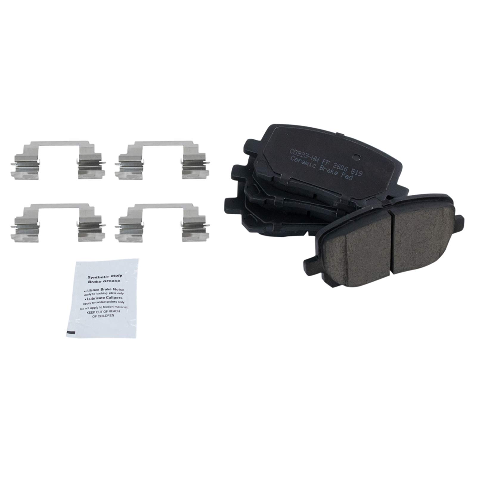 TRQ Front Performance Brake Pad & Rotor Kit - Ceramic Premium G-Coated Brake Caliper Set for 2003-2008 Pontiac Vibe, Toyota Corolla & Matrix | Smooth Stopping Power for City Driving & Highway Commutes