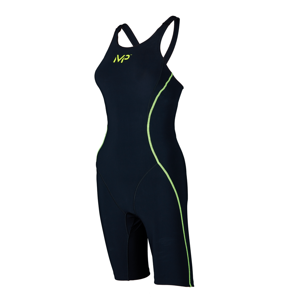 MP Michael Phelps M PULSE Kneeskin Swimsuit - Yellow & Black for Competitive Swimming & Training