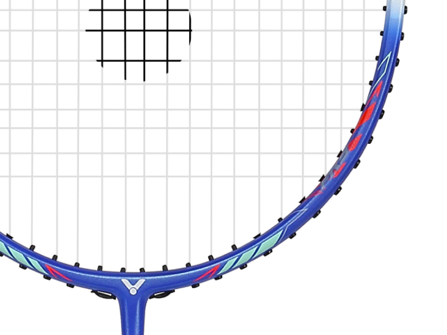 Victor Thruster K 7U Unstrung Badminton Racket - Lightweight Carbon Fiber Badminton Racquet for Professional Players [Glazed Blue] TK 7U F - Perfect for Tournaments & Training Sessions