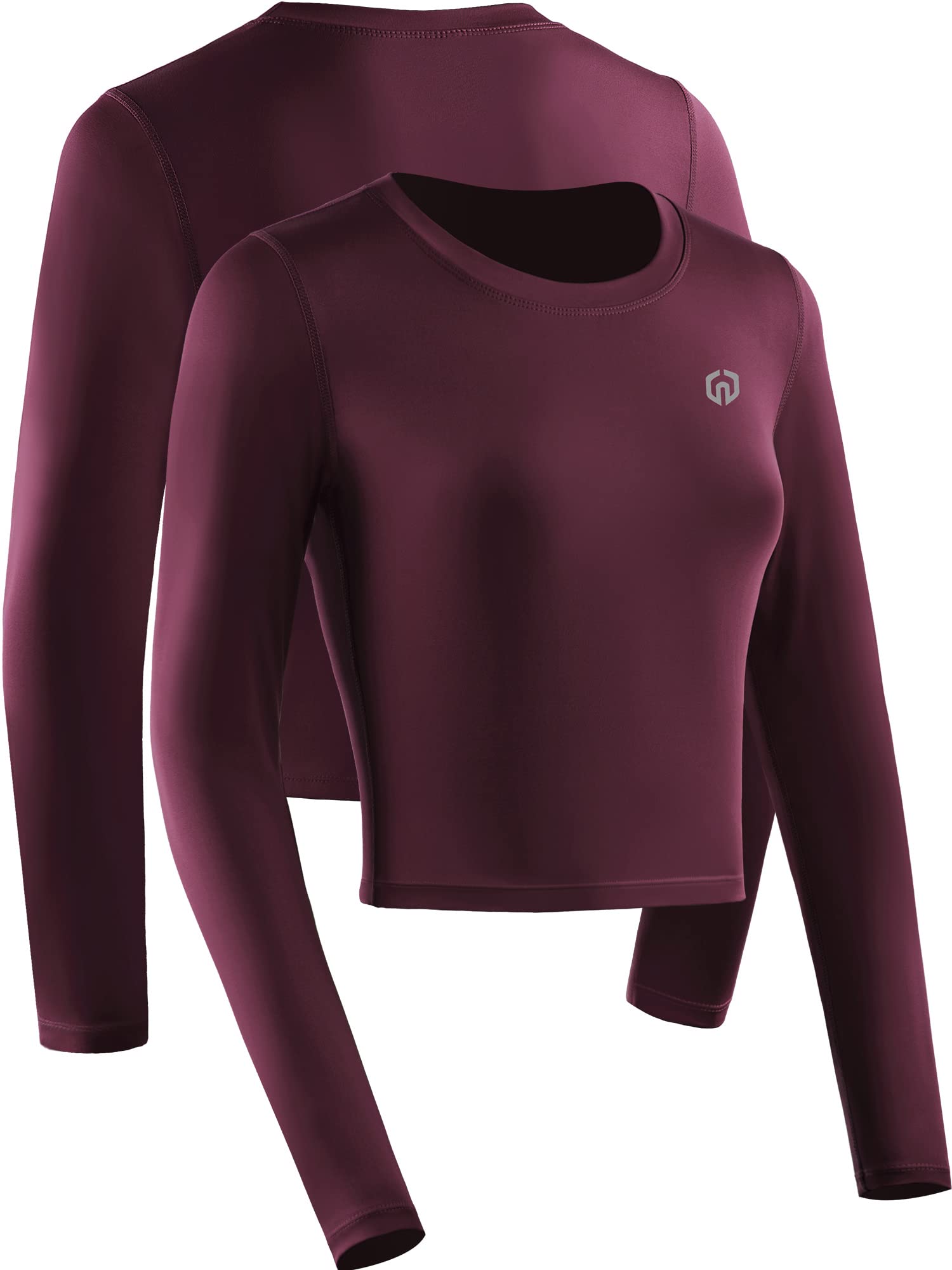 NELEUS Women's Running & Workout Athletic Crop Tops - 3 Pack - Moisture Wicking, Breathable for Gym, Yoga & Outdoor Activities