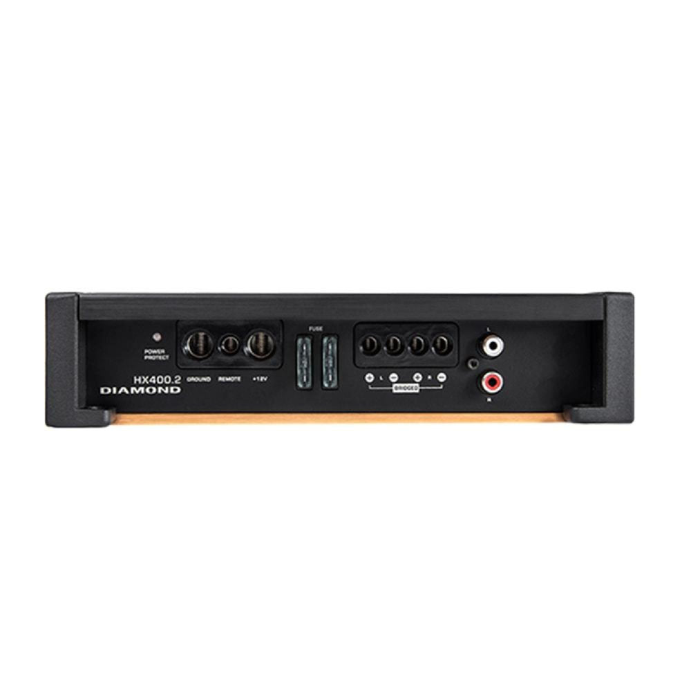 Refurbished Diamond Audio HX400.2 400W RMS 2-Channel Class D Car Amplifier - HEX Series Full Range Power for Car Audio System | Perfect for Upgrading Vehicle Sound System & Enhancing Music Experience While Driving