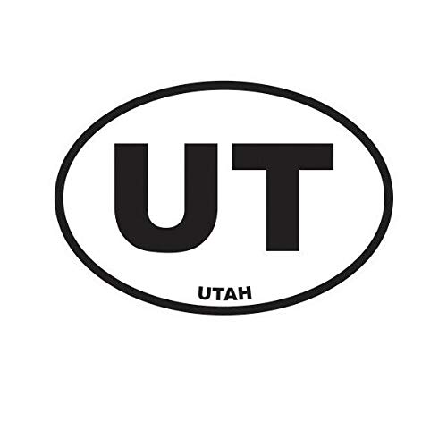 EW Designs Utah State Oval Vinyl Sticker Decal - 5 Inch Durable UT Bumper Sticker for Cars, Trucks, Laptops & Water Bottles - Perfect for College Students, Alumni Pride & Road Trips