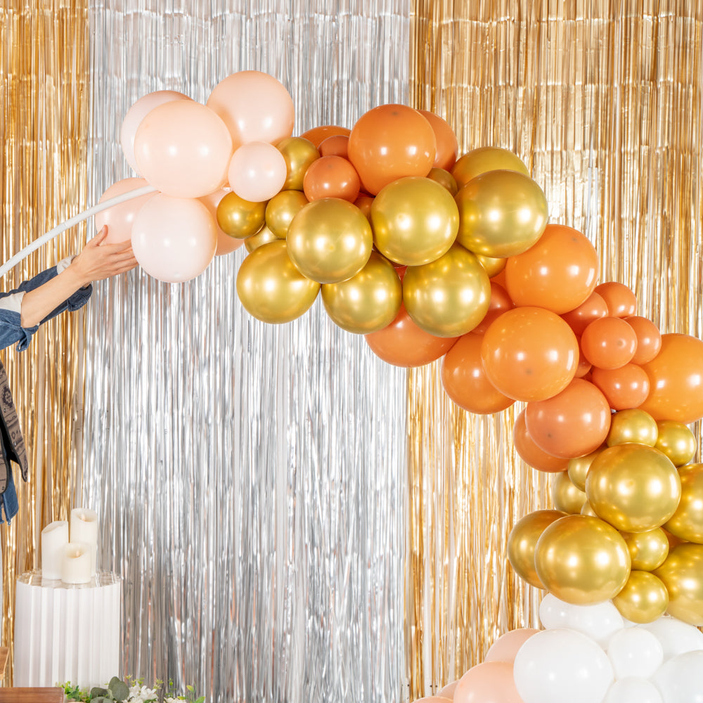 Balloonify Brown, White & Gold Balloon Arch Garland Kit - 145 Piece Party Decorations for Weddings, Birthdays & Baby Showers