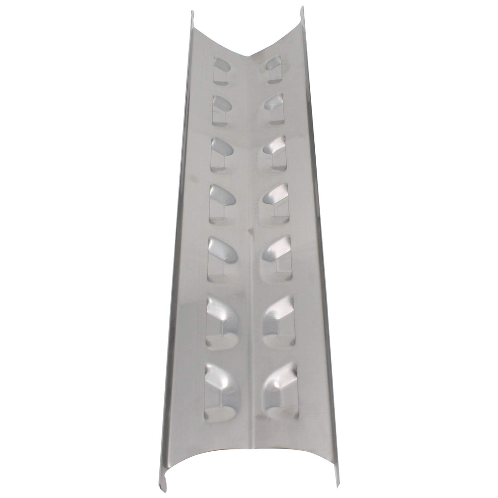 4-Pack Stainless Steel BBQ Grill Heat Shield Plates - Compatible with Brinkmann 95181, Replacement Flame Tamer, Guard & Deflector (15 3/8