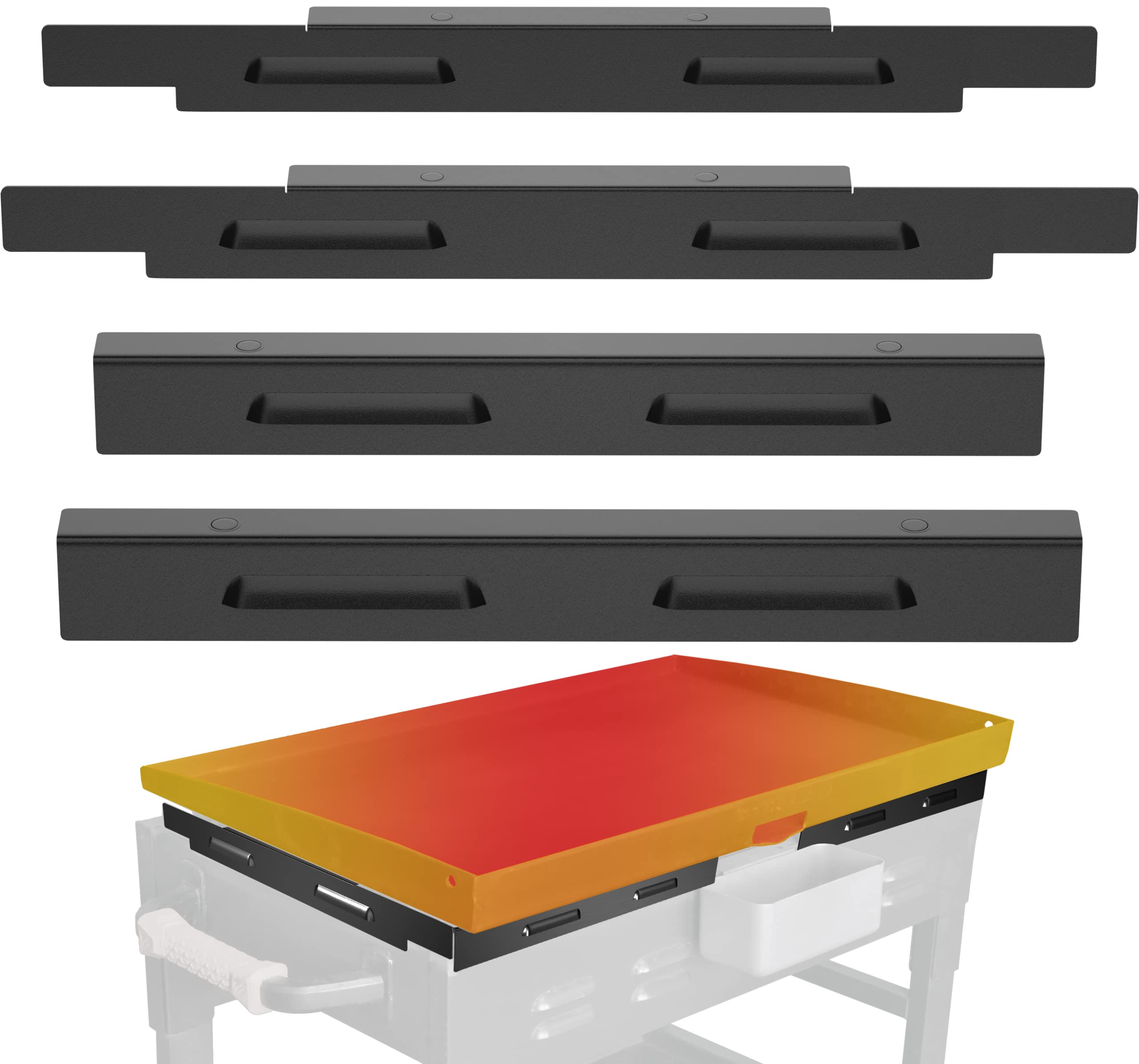 Upgraded Magnetic Wind Guards for Blackstone 28'' Griddle - Black Stainless Steel Flame Protector & Heat Retention Accessories | Fits Blackstone Grill | Outdoor Cooking, Camping & Backyard BBQ Essential