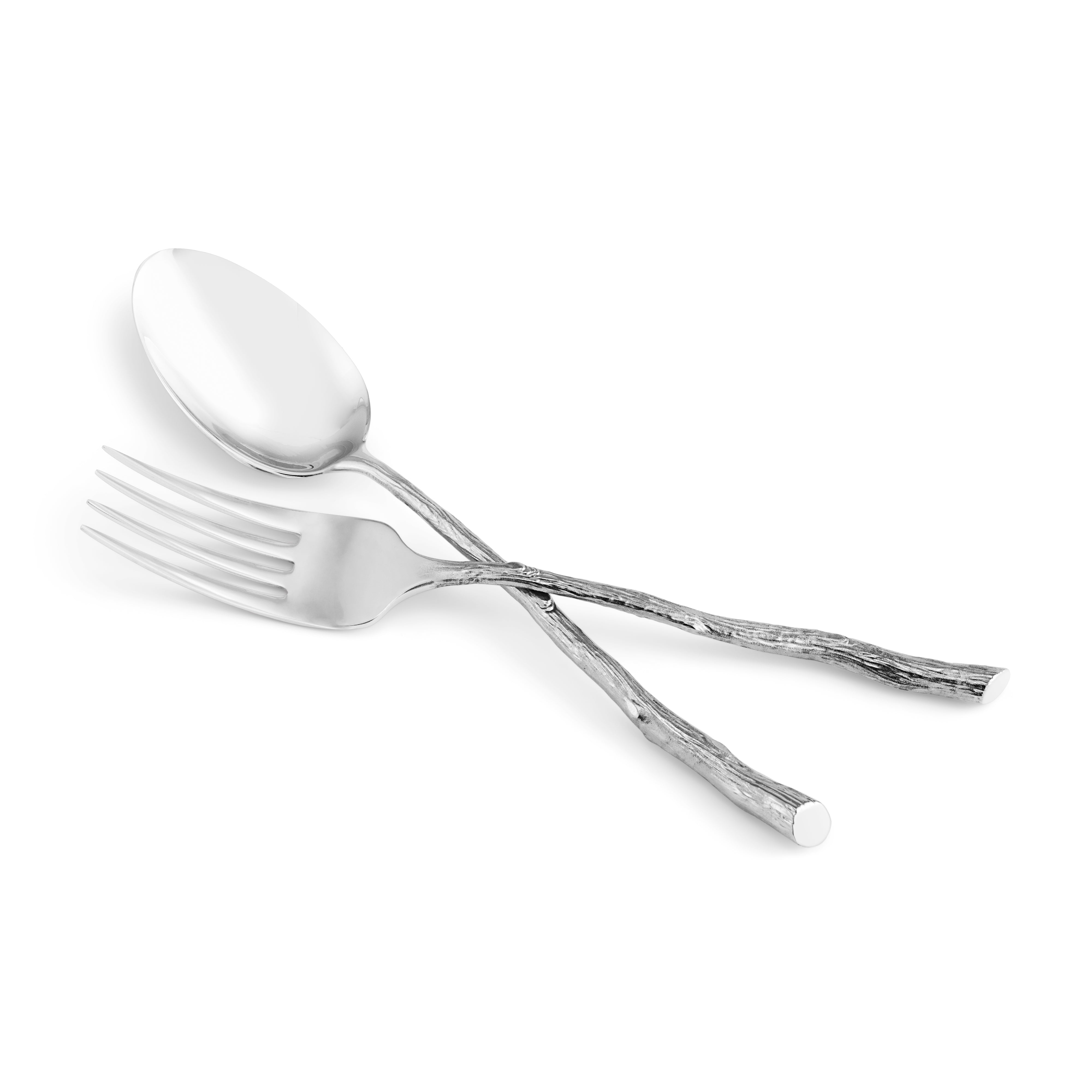 Eco-Friendly Twig Serving Set - Natural Wooden Utensils for Dining & Entertaining - Perfect for Outdoor Picnics, BBQ Parties & Rustic Table Settings