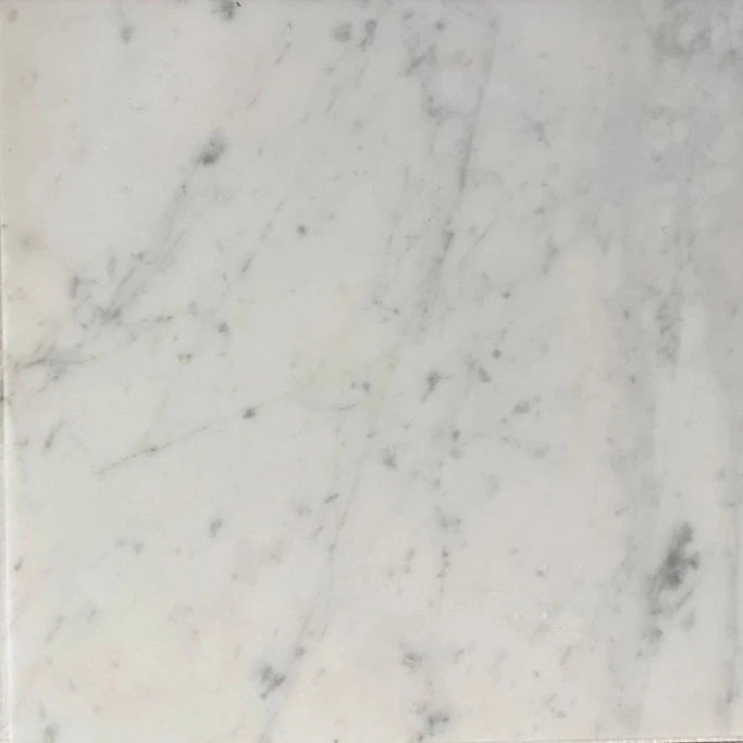Premium Carrara White Gioia Marble Tiles 12x12 Inch - Natural Stone Floor & Wall Tile for Bathroom, Kitchen, and Luxury Home Decor