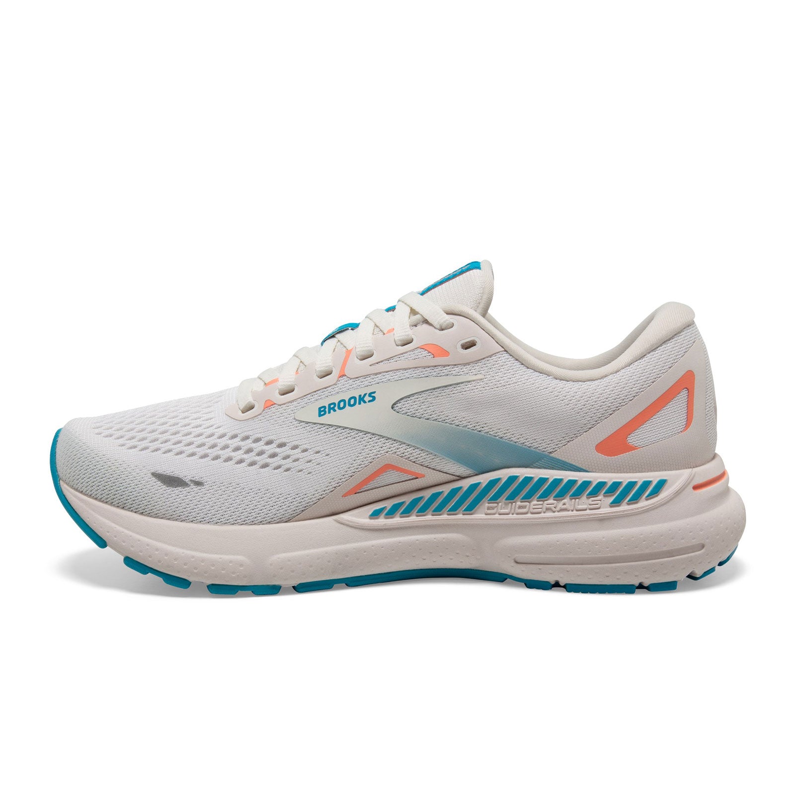 Brooks Adrenaline GTS 23 Women's Running Shoes - Lightweight Stability Sneakers for Overpronation in Coconut/Papaya/Blue | Perfect for Road Running, Jogging & Gym Workouts