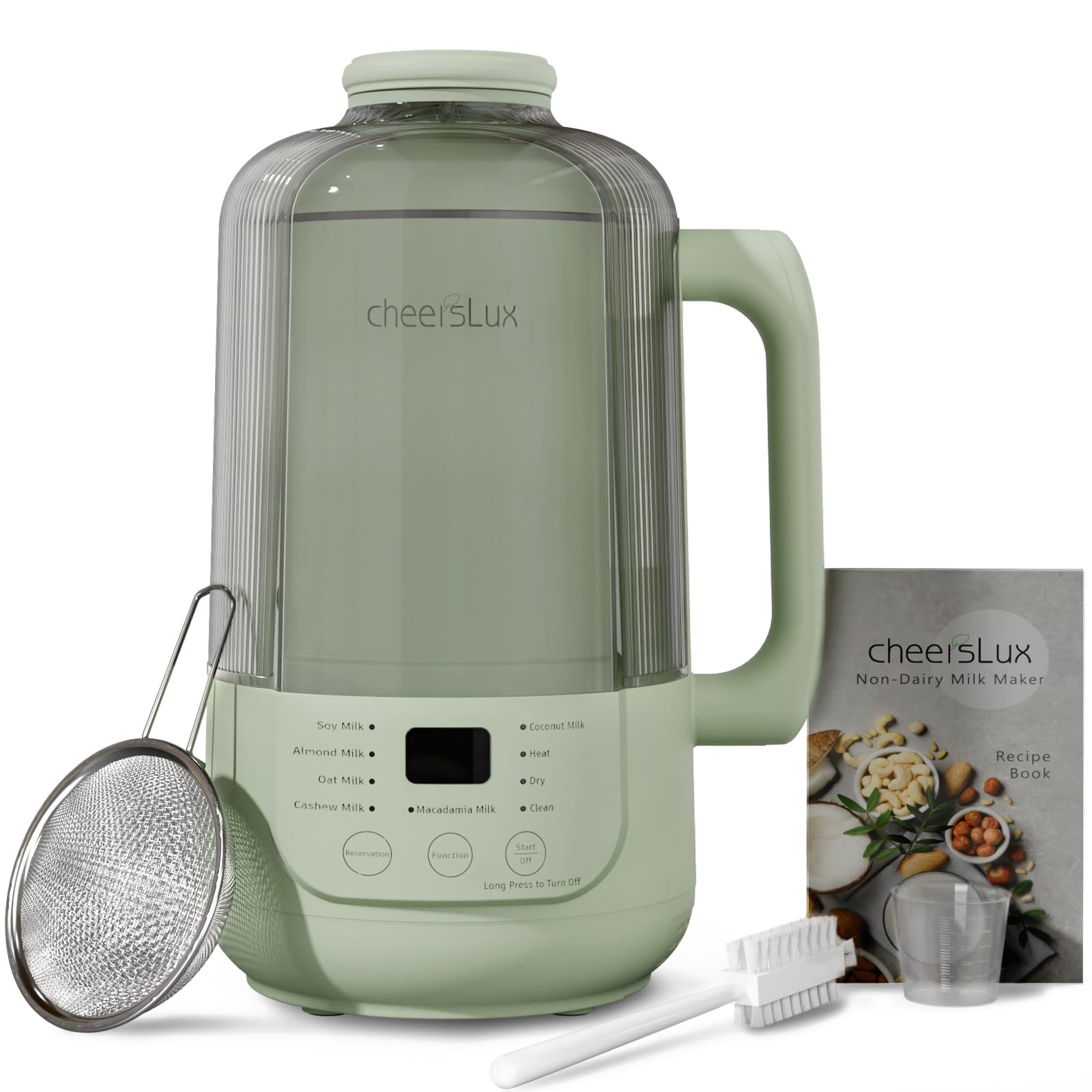 9-in-1 Nut Milk Maker Machine - 40oz Automatic Soy/Almond/Oat Milk Maker with Low Noise, 12H Delay Start, Auto Clean & Keep Warm - Perfect for Vegan, Dairy-Free, Plant-Based Milk Lovers - Ideal for Home Kitchens, Healthy Lifestyles & Gift Giving