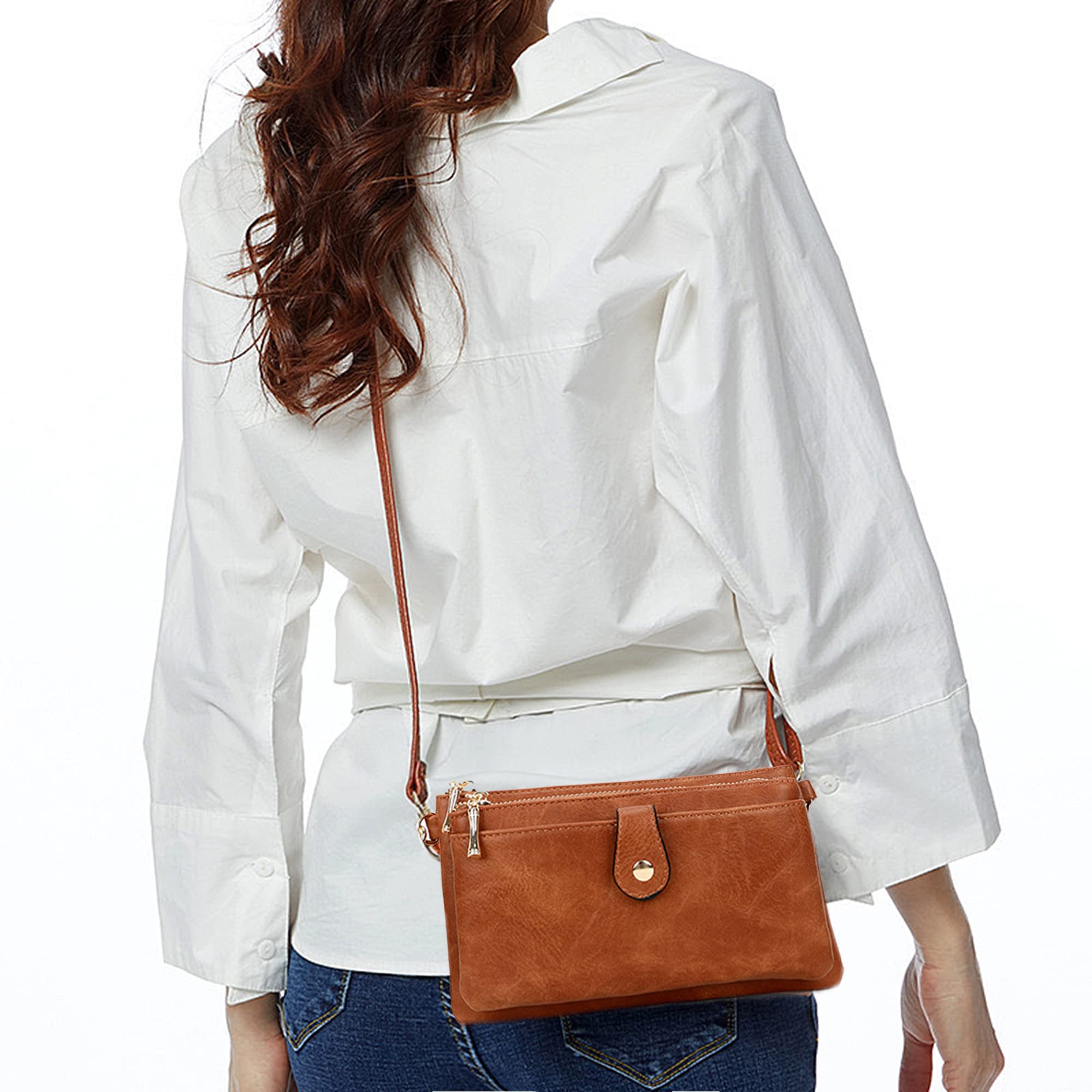 AOSSTA Women's Small Crossbody Bag with Long Strap - Stylish Shoulder Phone Purse & Evening Clutch Bag for Girls | Perfect for Parties, Travel & Daily Use