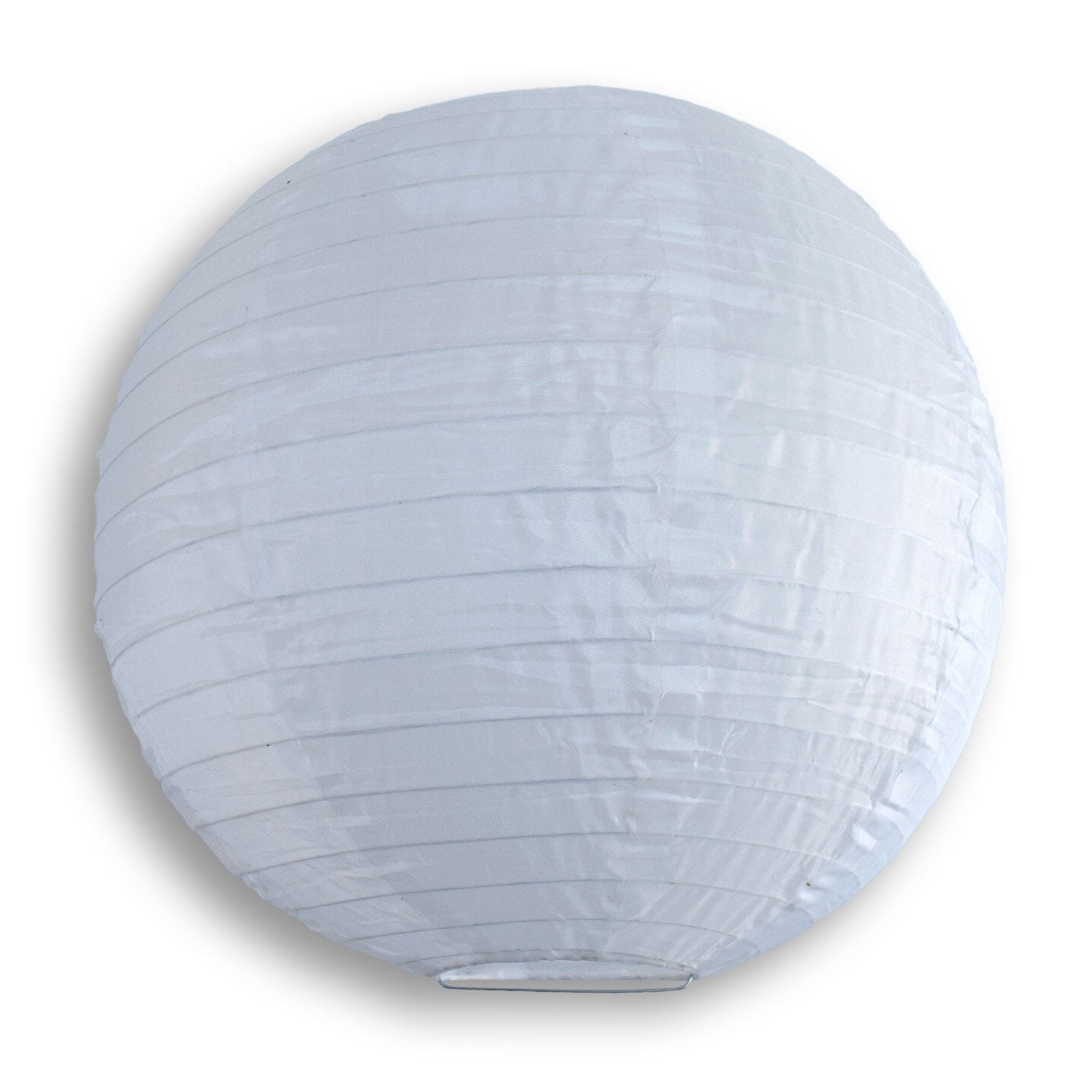 24 Pack White Shimmering Nylon Lanterns with Parallel Ribbing - Durable Hanging Party Decorations for Weddings, Christmas, and Outdoor Events