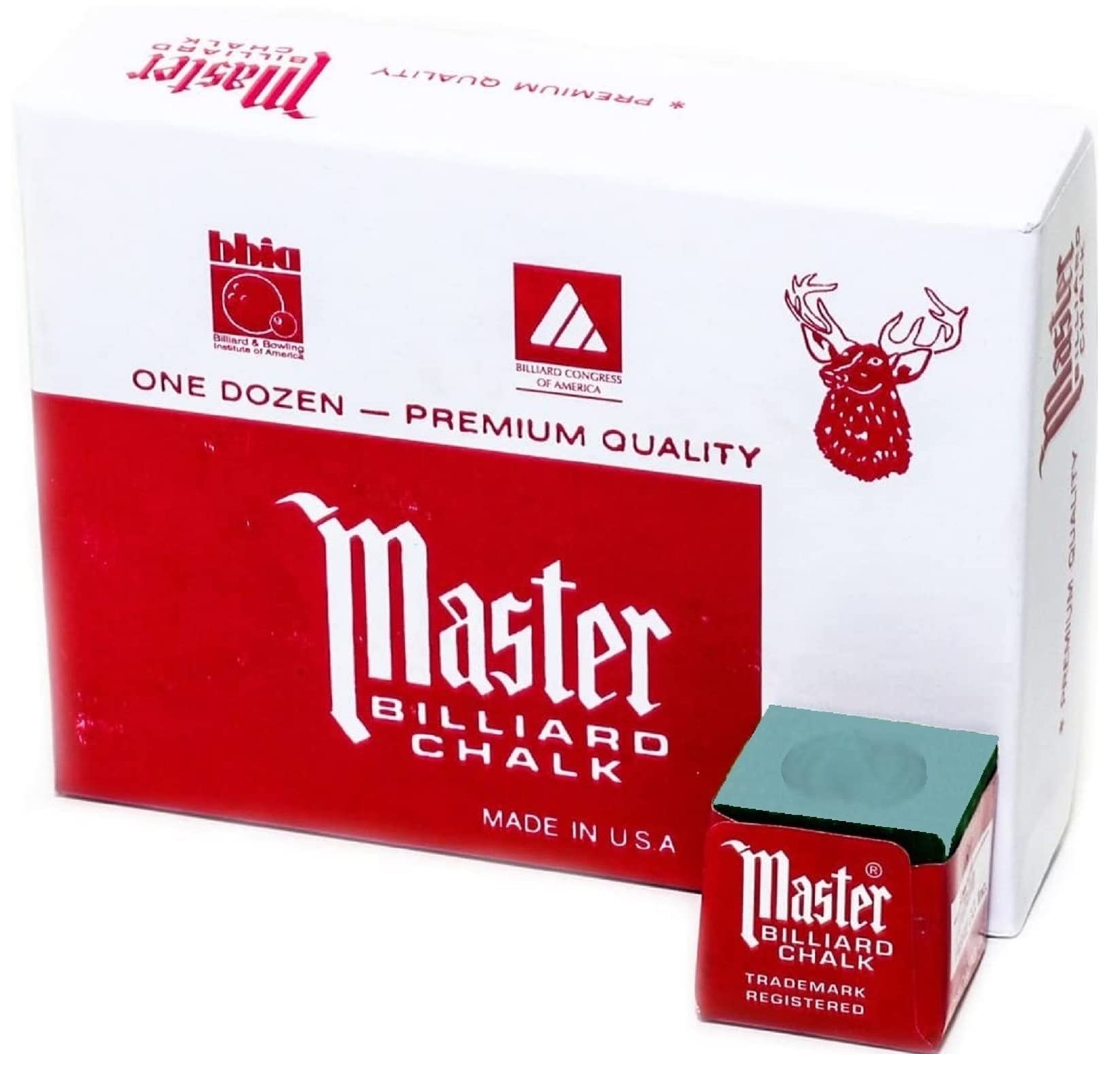 Premium Master Billiard & Pool Cue Chalk Box - 12 High-Quality Chalk Cubes for Smooth Shots | Perfect for Professional Players & Home Game Rooms