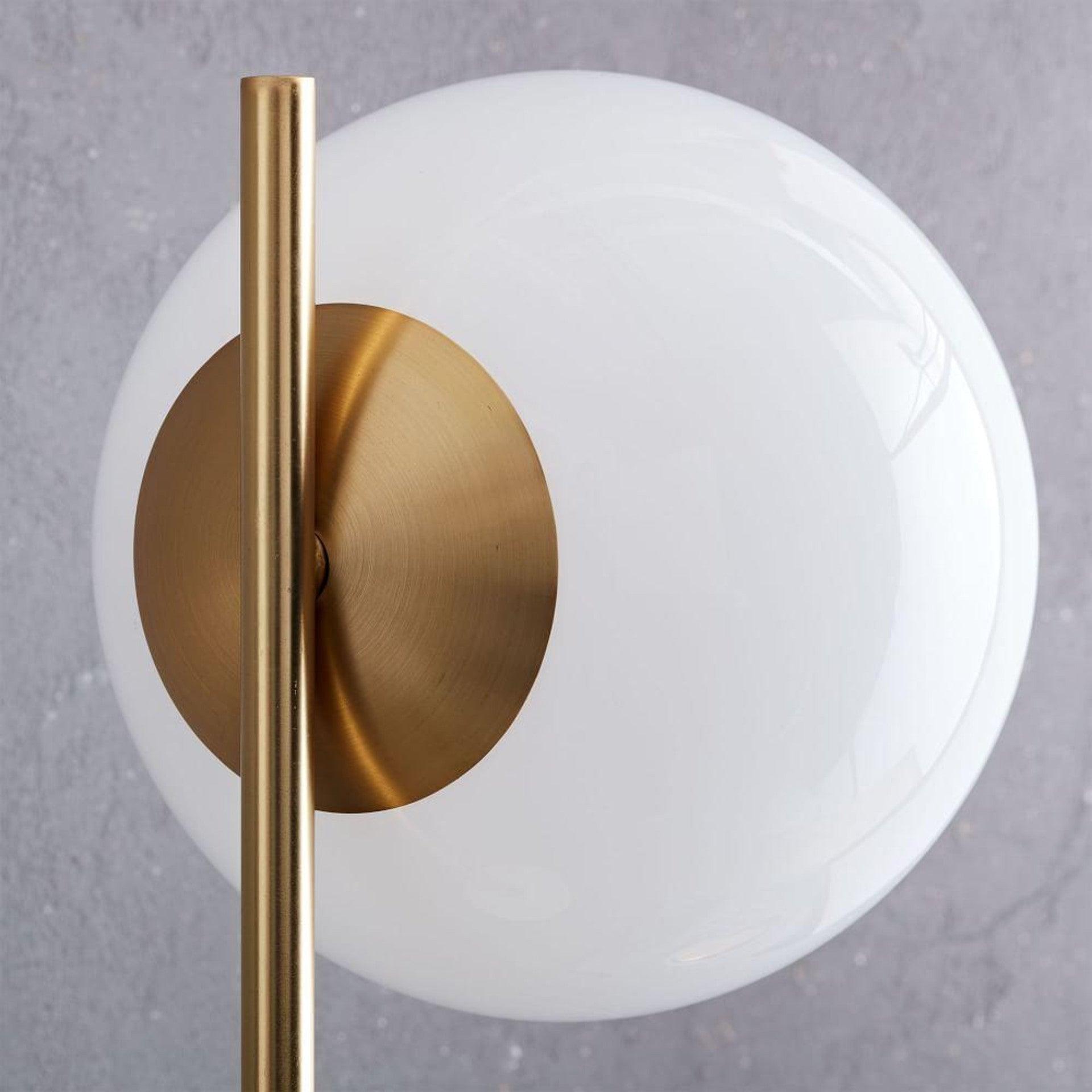 Modern Sphere & Stem Table Lamp - Adjustable LED Desk Light for Bedroom, Office, and Living Room - Stylish Nightstand Lighting for Reading & Decor
