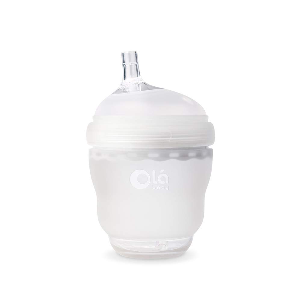 Olababy Bottle Transitional Set (Coral) - BPA-Free Baby Bottles for Breastfeeding & Weaning - Perfect for Newborns, Infants & Toddlers - Ideal for Home, Travel & Daycare Use