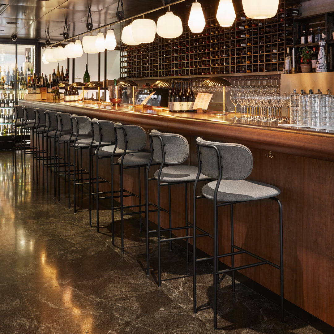 OEO Studio Coco Bar Chair by Gubi - Modern Counter Stool for Kitchen, Dining & Bar - Elegant Home & Restaurant Seating