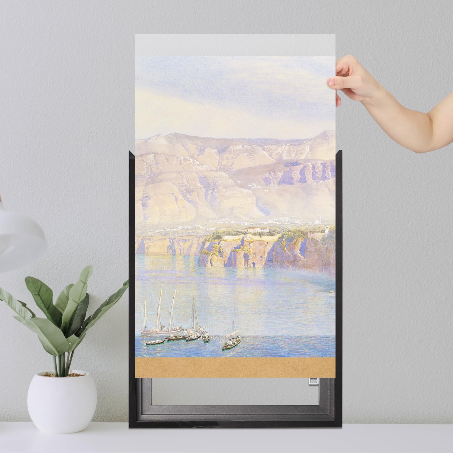 18x38 Inch Black Snap Poster Frame with Plexiglass & Coated Aluminum Profile - Horizontal & Vertical Display (1 Pack) - Perfect for Art Prints, Photos, and Home/Office Decor