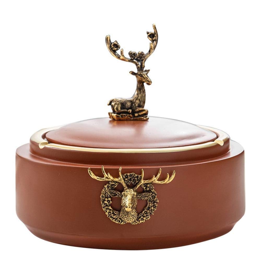 CAIMEI Windproof Ash Holder & Cigarette Butt Bucket - Decorative Ashtray for Living Room, Coffee Table, Patio - Perfect for Indoor & Outdoor Smoking Areas, Parties, and Home Decor